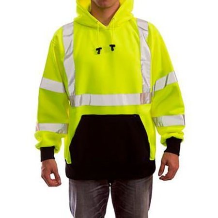 Job Sight„¢ Type R Class 3 Pullover Hoodie, Polyester, Lime, 4XL -  TINGLEY, S78322.4X